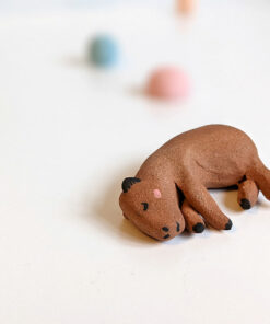 red clay capybara ceramics figurine