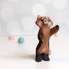 red panda red clay ceramics figurine