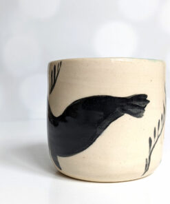 fur seal porcelain tumbler handmade