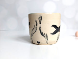 fur seal porcelain tumbler handmade