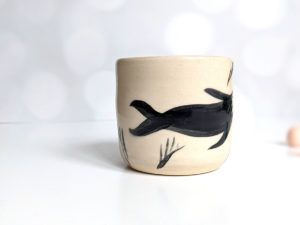 fur seal porcelain tumbler handmade