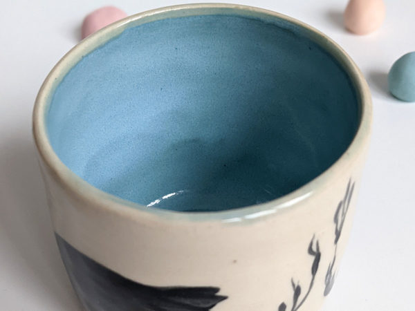 fur seal porcelain tumbler handmade