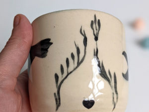 fur seal porcelain tumbler handmade