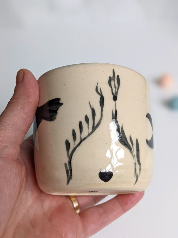 fur seal porcelain tumbler handmade