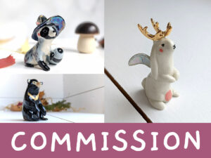 animal sculpture figurine commission custom ceramics