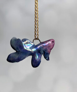 betta splendens pendant porcelain handmade