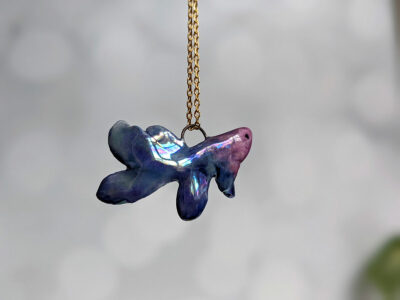 betta splendens pendant porcelain handmade