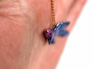 betta splendens pendant porcelain handmade