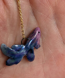betta splendens pendant porcelain handmade