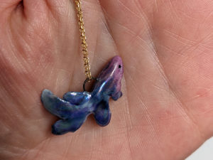 betta splendens pendant porcelain handmade