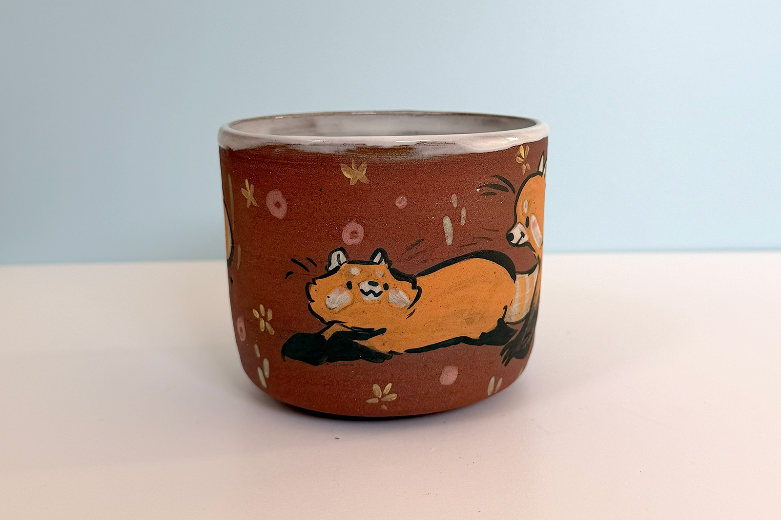 Red Stoneware Cup - Red Panda - Image 4