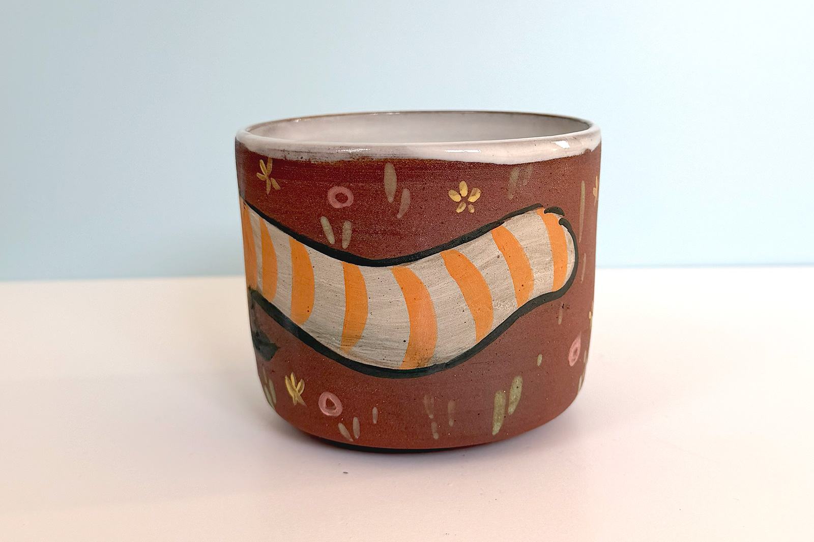 Red Stoneware Cup - Red Panda - Image 3