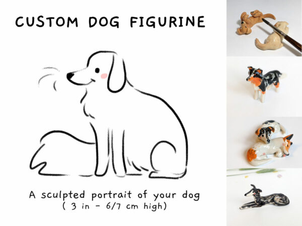 custom dog portrait figurine commission