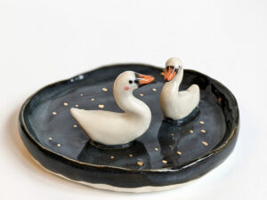 porcelain swan ring dish