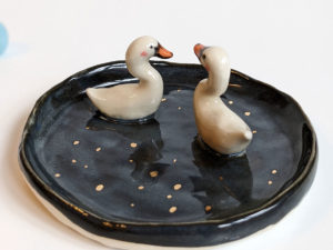 porcelain swan ring dish