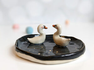 porcelain swan ring dish