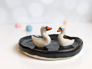 porcelain swan ring dish