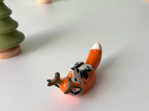 Ceramic Figurine : Antlered Fox - Lying - Image 4