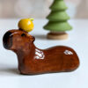 ceramic figurine capybara orange holder