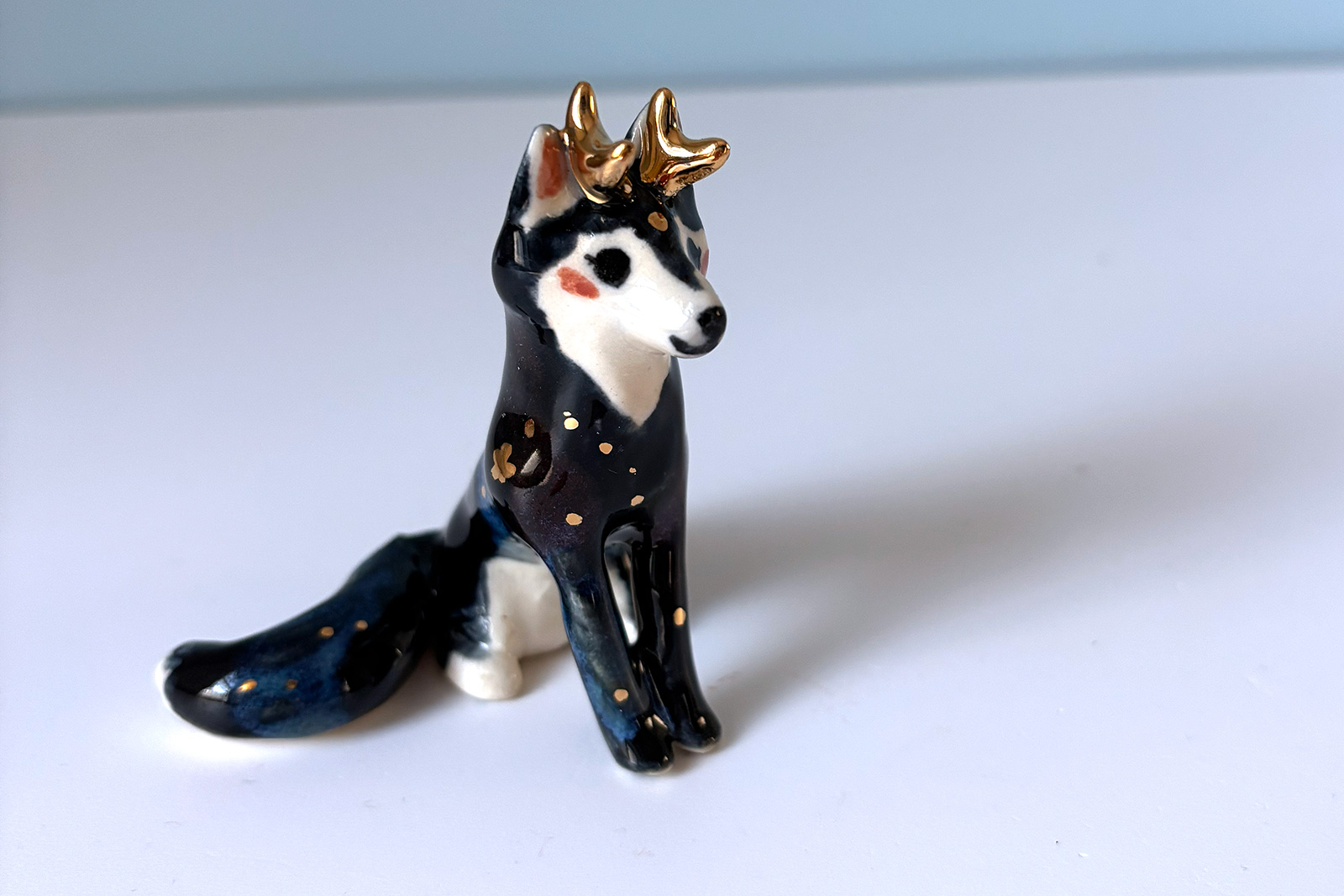 Figurine : Renard aux bois de cerf