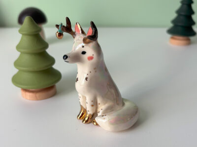 Ceramic Figurine : Antlered Fox - Image 12