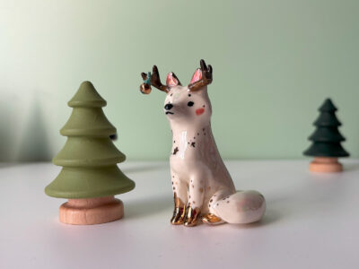 Ceramic Figurine : Antlered Fox - Image 6