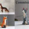 fox wolf ceramic commission