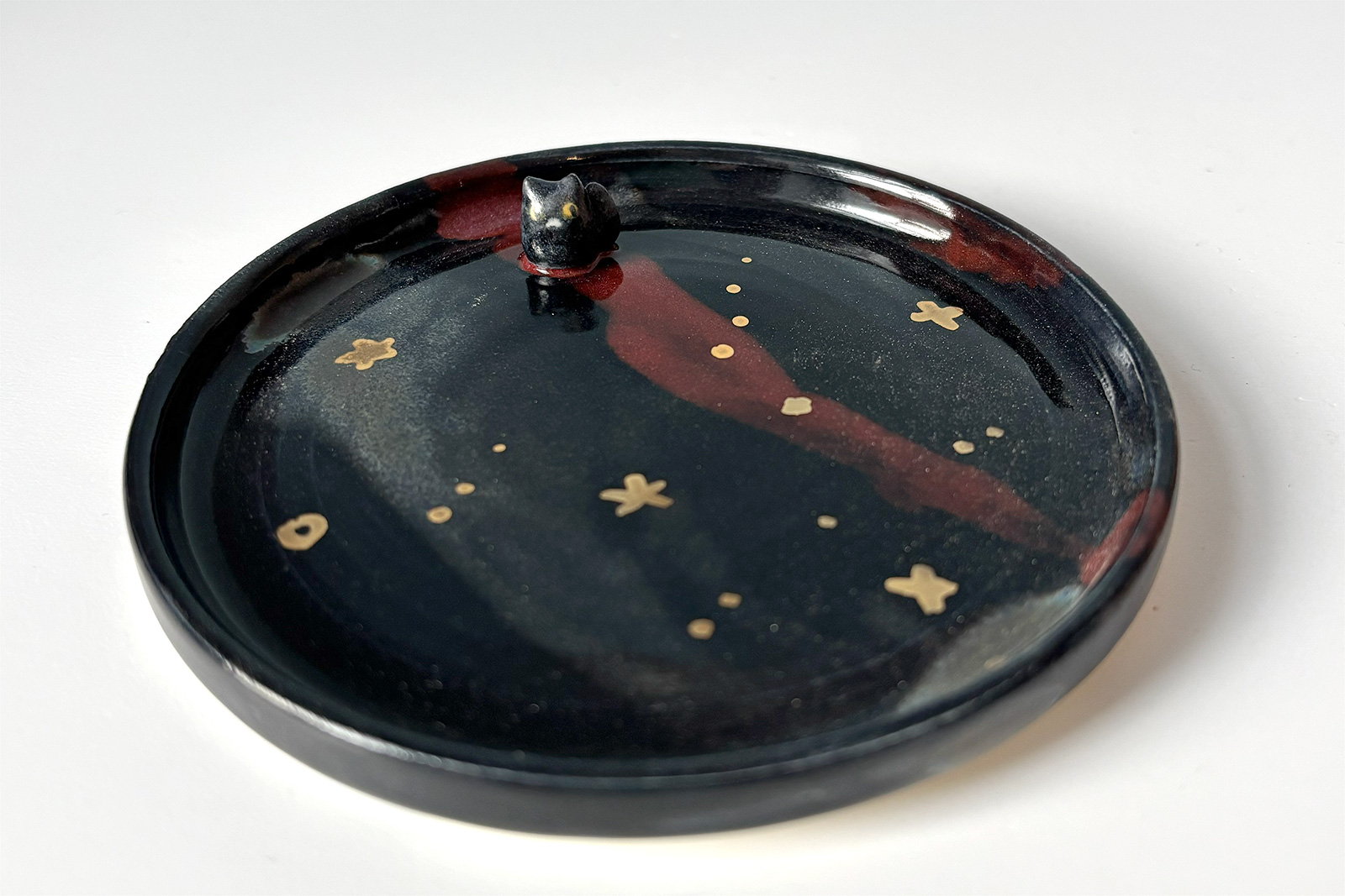 Jewelry Dish : Black Cat