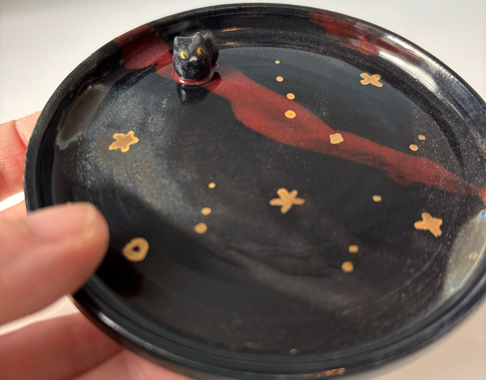 Alternative view of Jewelry Dish : Black Cat