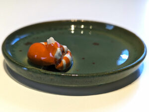 Handmade porcelain tray red panda