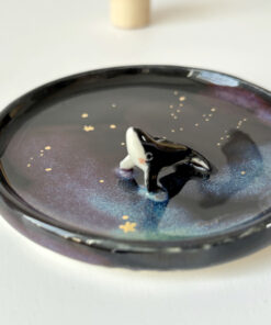 adorable porcelain whale jewelry dish