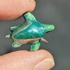 green turtle handmade ceramics pendant