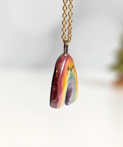 rainbow pride pendants handmade ceramics