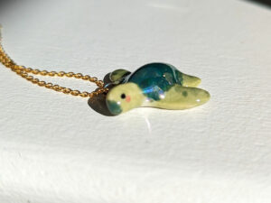 turtle handmade ceramics pendant