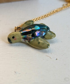 turtle handmade ceramics pendant by kness
