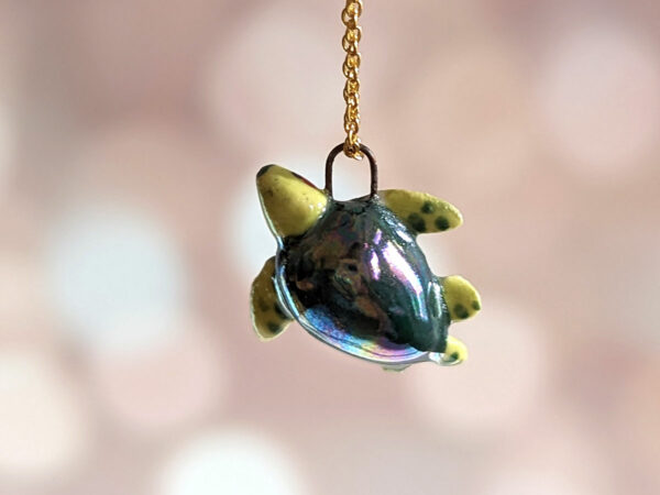 turtle handmade ceramics pendant