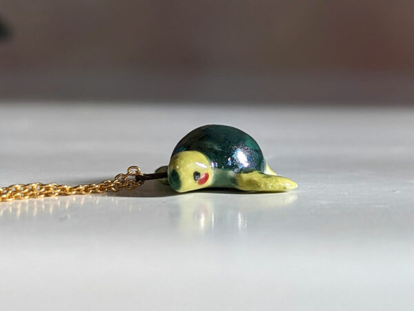 turtle handmade ceramics pendant