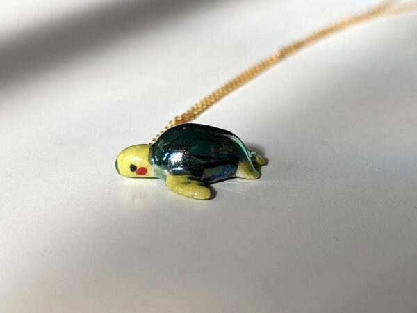 turtle handmade ceramics pendant