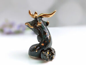 handmade porcelain dragon figurine