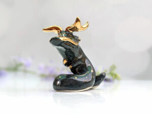 handmade porcelain dragon figurine