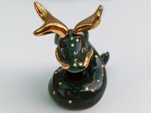 handmade porcelain dragon figurine