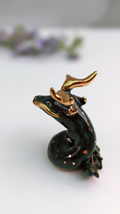 handmade porcelain dragon figurine