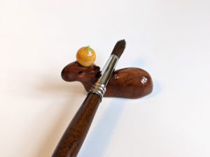 ceramic figurine capybara orange holder