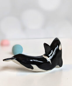 Figurine porcelaine orque Ceramic figurine orca