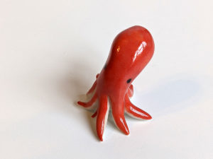 ceramic figurine porcelain octopus handmade