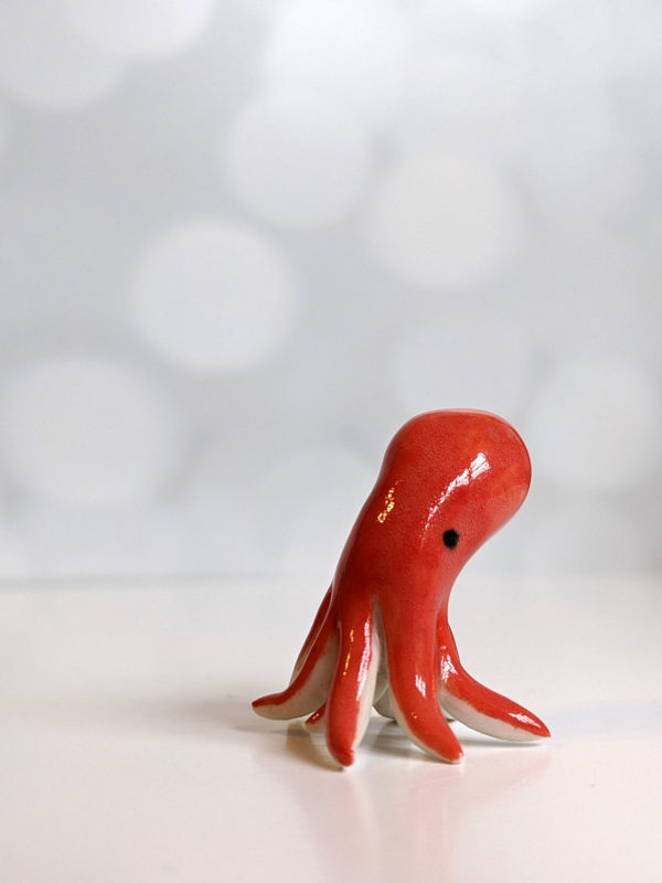 ceramic figurine porcelain octopus handmade