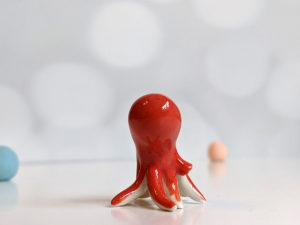 ceramic figurine porcelain octopus handmade