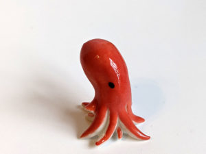 ceramic figurine porcelain octopus handmade