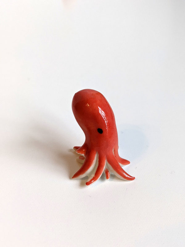 ceramic figurine porcelain octopus handmade