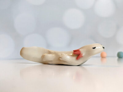 ceramic figurine axolotl handmade